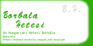 borbala hetesi business card