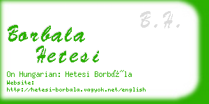 borbala hetesi business card